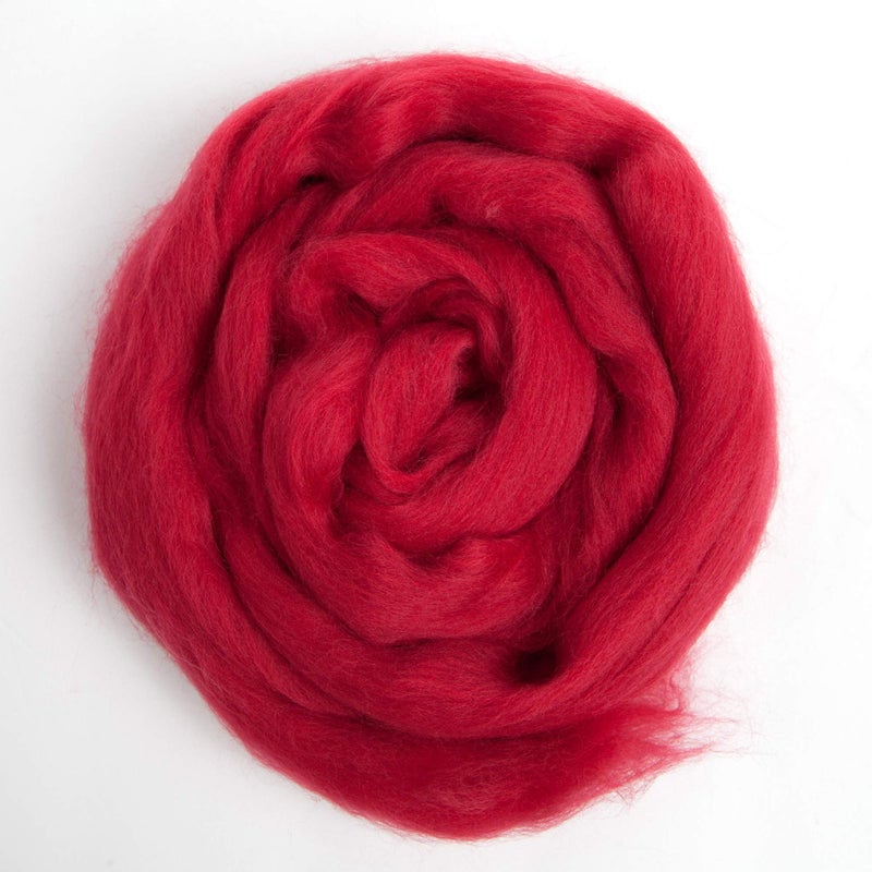 Desert Breeze Distributing 100% Natural Merino Wool Roving - Premium Combed Top Merino Roving Wool - Tapestry, Spinning, Wet Felting & Needle Felting Supplies - 21.5 Micron - 1 oz, Color Cinnabar - Image 3